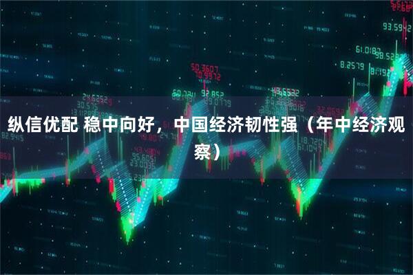 纵信优配 稳中向好，中国经济韧性强（年中经济观察）